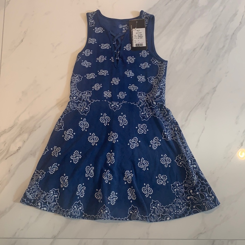 Flowers by Zoe girls blue sundress size S